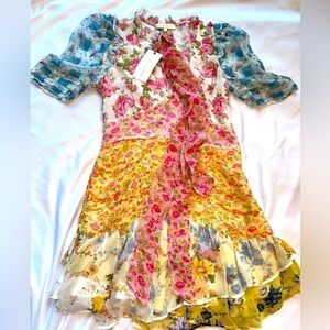 LOVE SHACK FANCY ARLO PICNIC PATCHWORK DRESS